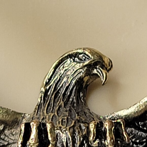 Eagle Pendant Necklace Antique Gold Eagle Statement Pendant Necklace - Picture 6 of 13